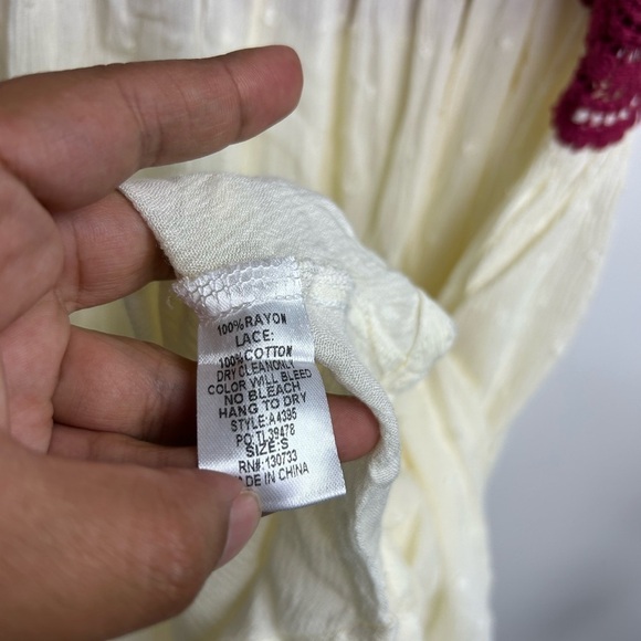 Umgee Usa Flare Lace Sz S Sleeveless oversized Hippie Boho midi Dress popcorn - Picture 5 of 8